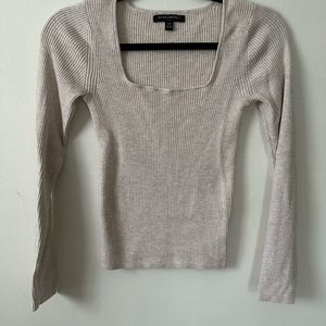 Banana Republic Ribbed Square neck Long Sleeve
